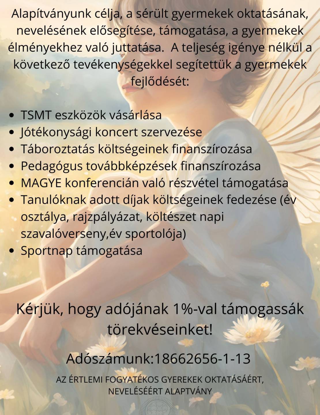 Támogassa adója 1%-val a sérült gyermekeket